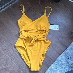 Knix Sunset Wrap one piece swimsuit